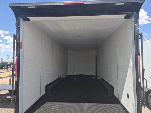 24x8.5 Jasper SE Car Hauler, 10K GVWR, White Vinyl Walls/Ceiling, Rubber Flooring, Ramp Door