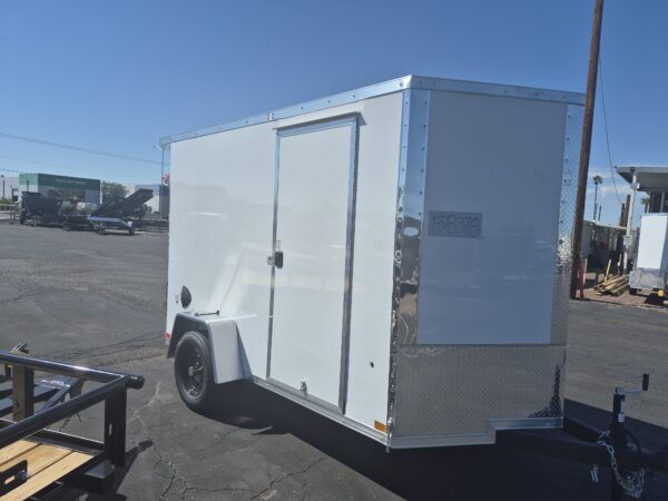 10x6 Jasper SE Flat Top Sloped V-Nose, 3K GVWR, Rear Double Doors