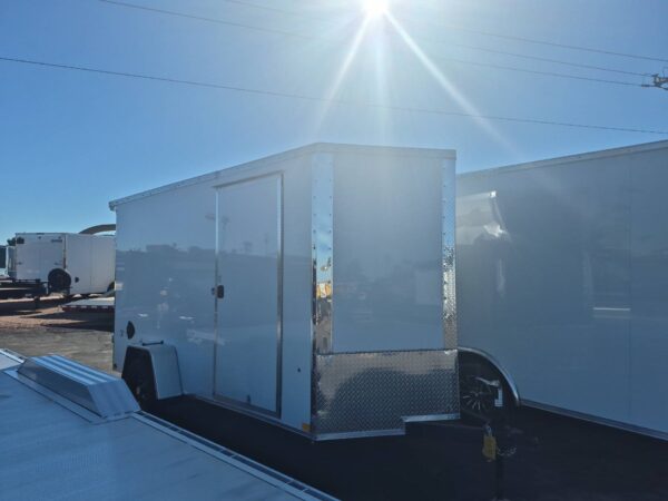 12x6 Jasper SE Flat Top Sloped V-Nose, 3K GVWR, Rear Double Doors